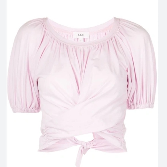 A.L.C. Tops - A.L.C. Pale pink Josie tie back top